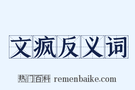 文疯反义词是什么意思的图片